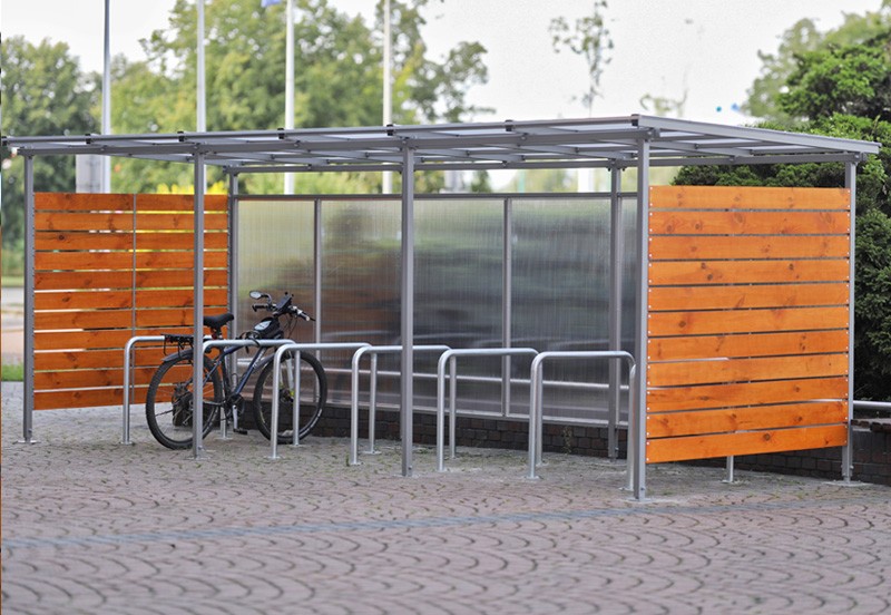 Wiata rowerowa "Zorza II" zabudowana na 15 rowerów / 630cm