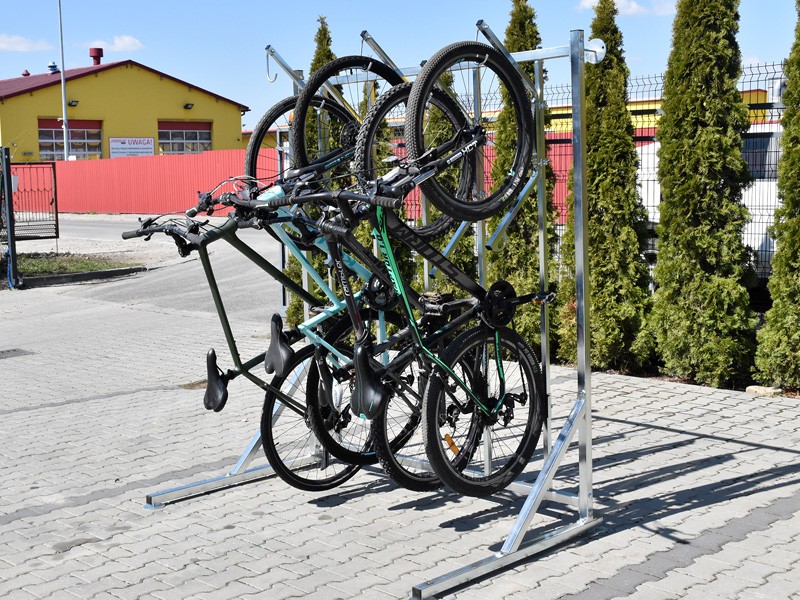 Wieszak na rowery Kaktus-5 premium (5 stanowisk) na konstrukcji