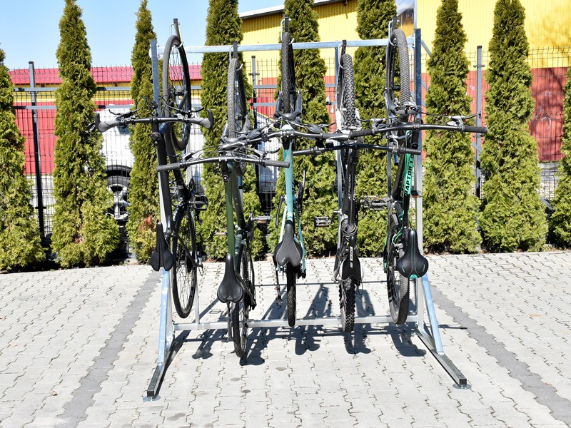 Wieszak na rowery Kaktus-5 premium (5 stanowisk) na konstrukcji
