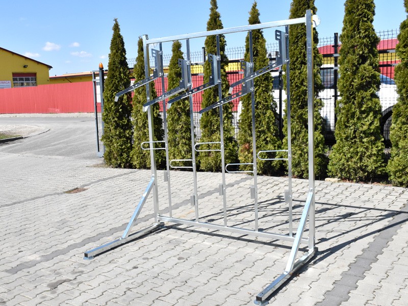 Wieszak na rowery Flex - 5 (5 stanowisk) na konstrukcji
