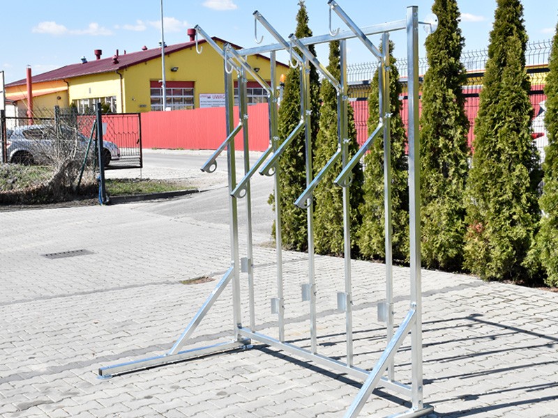 Wieszak na rowery Kaktus-6 premium (6 stanowisk) na konstrukcji